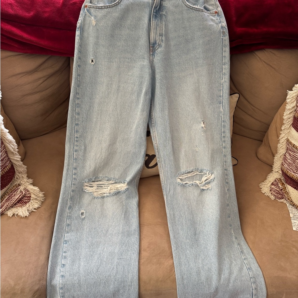 Zara Wide Leg High Waisted Jeans size 10